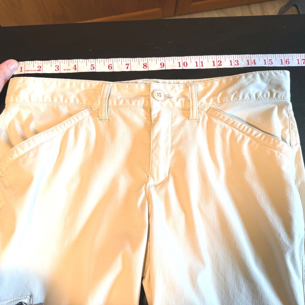 Eddie Bauer Travex Size 6 Capri Hiking Pants Beige Gorpcore Stretch Crop - Picture 6 of 11